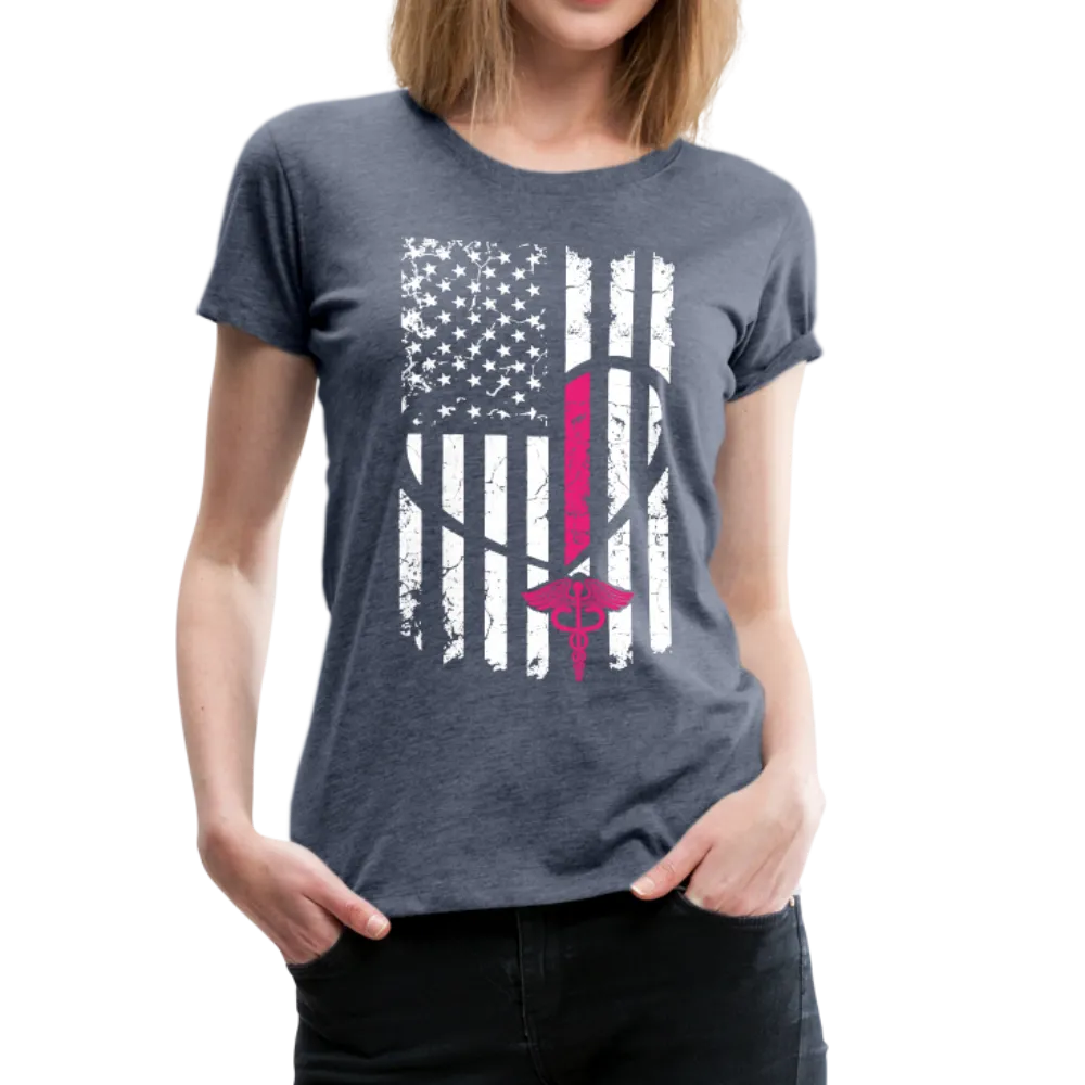 Nurse Flag Women’s Premium T-Shirt (CK1394)