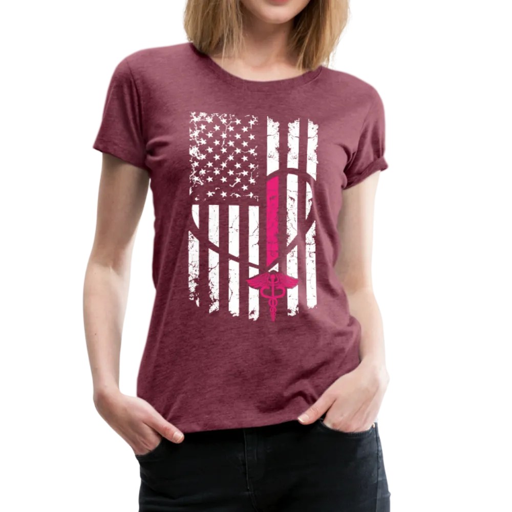 Nurse Flag Women’s Premium T-Shirt (CK1394)