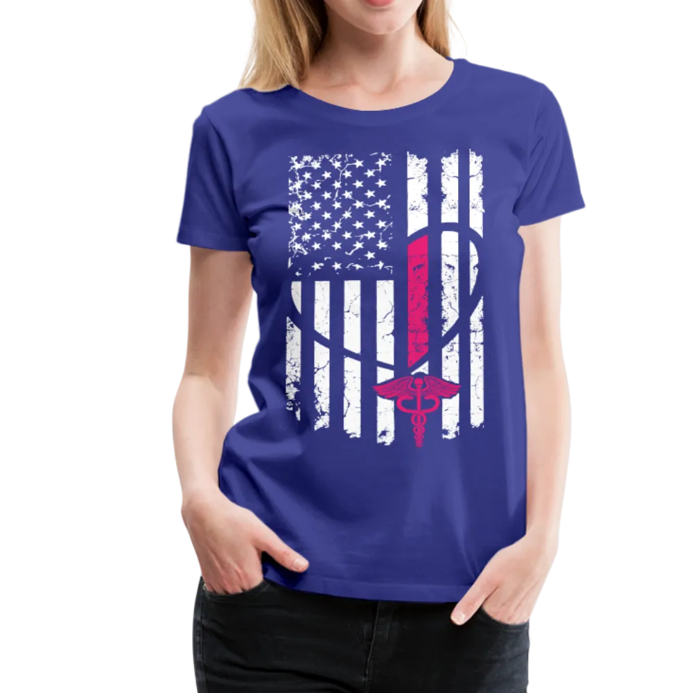 Nurse Flag Women’s Premium T-Shirt (CK1394)