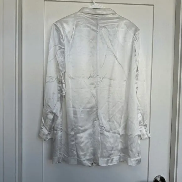 NWT Ser.O.Ya Womens Ronin Jacket White Long Sleeve Oversized Blazer Size Large