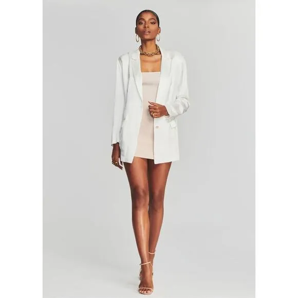 NWT Ser.O.Ya Womens Ronin Jacket White Long Sleeve Oversized Blazer Size Large