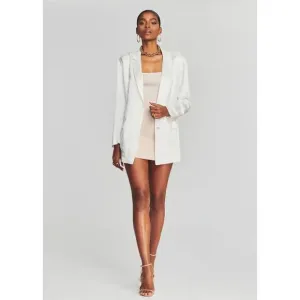 NWT Ser.O.Ya Womens Ronin Jacket White Long Sleeve Oversized Blazer Size Large
