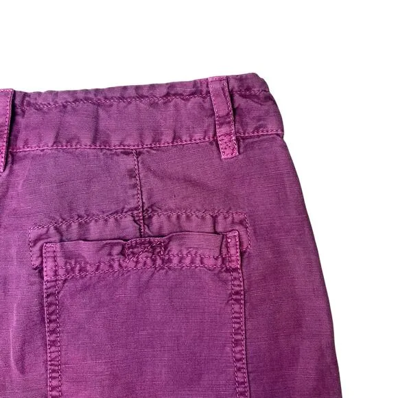 NWT Sundance Zinovia Embroidered Linen Shorts Purple Sz XS Petite
