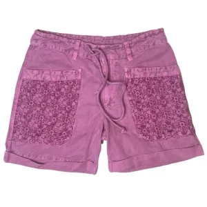 NWT Sundance Zinovia Embroidered Linen Shorts Purple Sz XS Petite