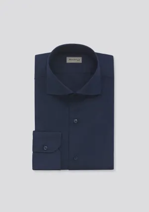 Ocean Blue Jersey Cotton Shirt