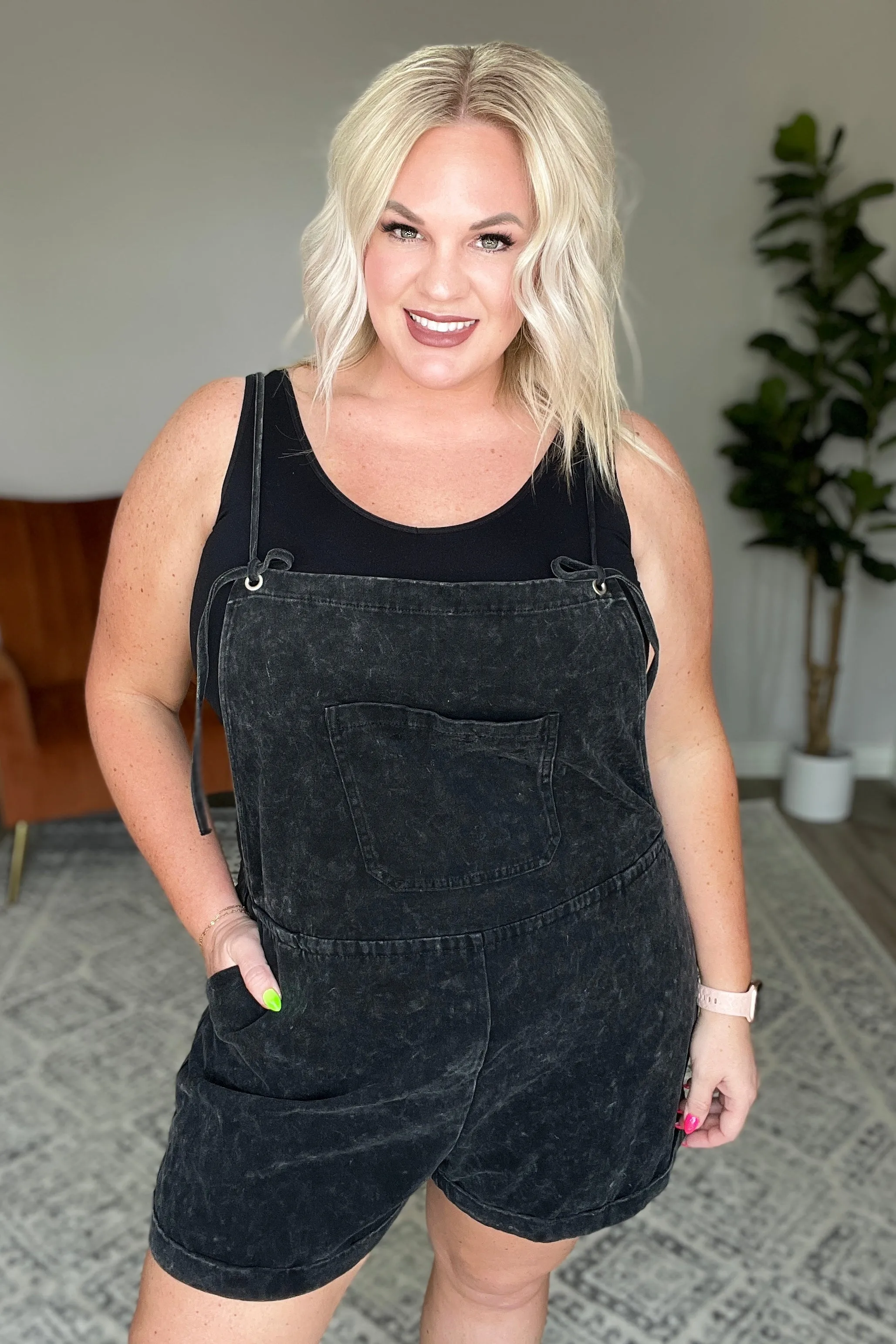 On a Journey Shortalls in Washed Black