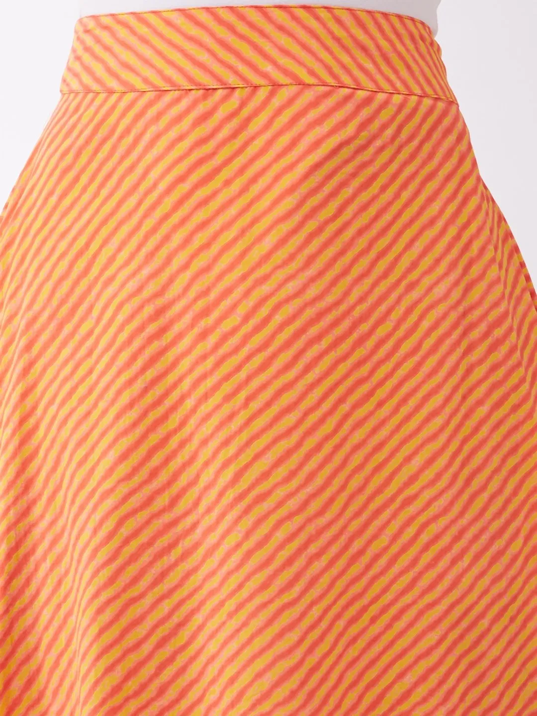 Orange Mustard Lahriya Skirt