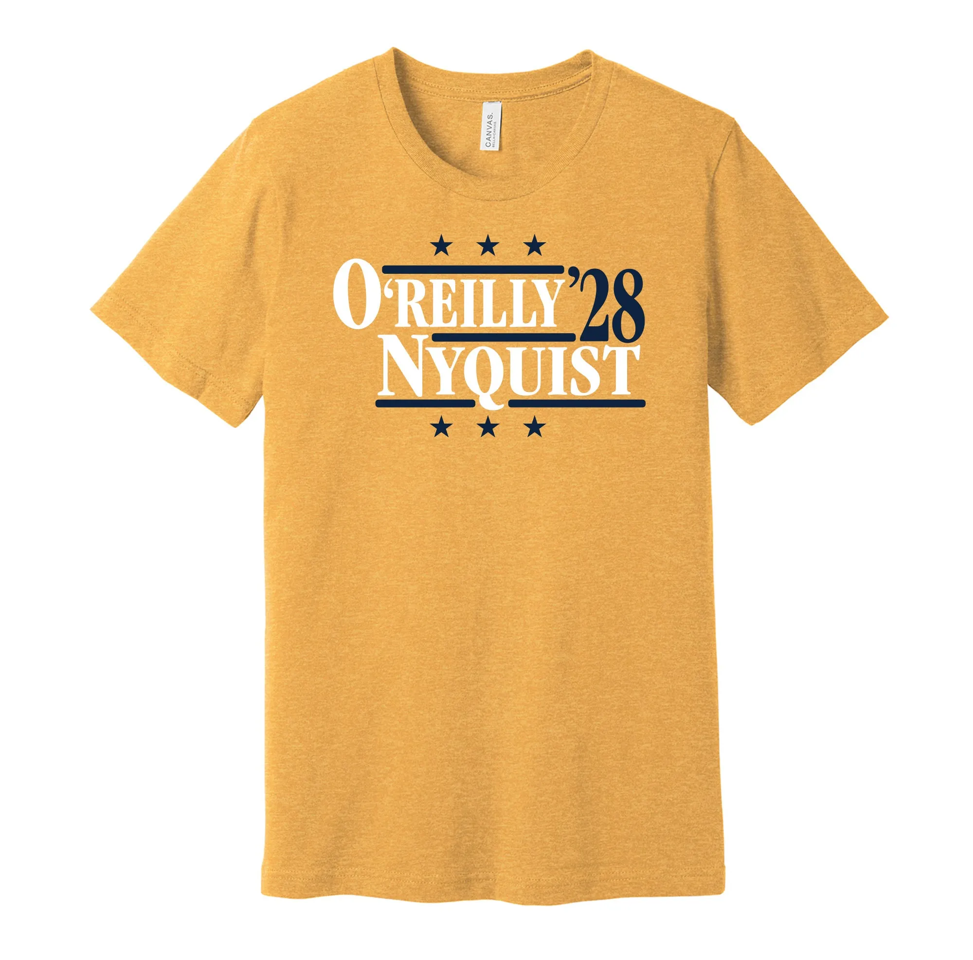 O'Reilly & Nyquist '28 - Nashville Hockey Political Campaign Parody T-Shirt - Hyper Than Hype Shirts