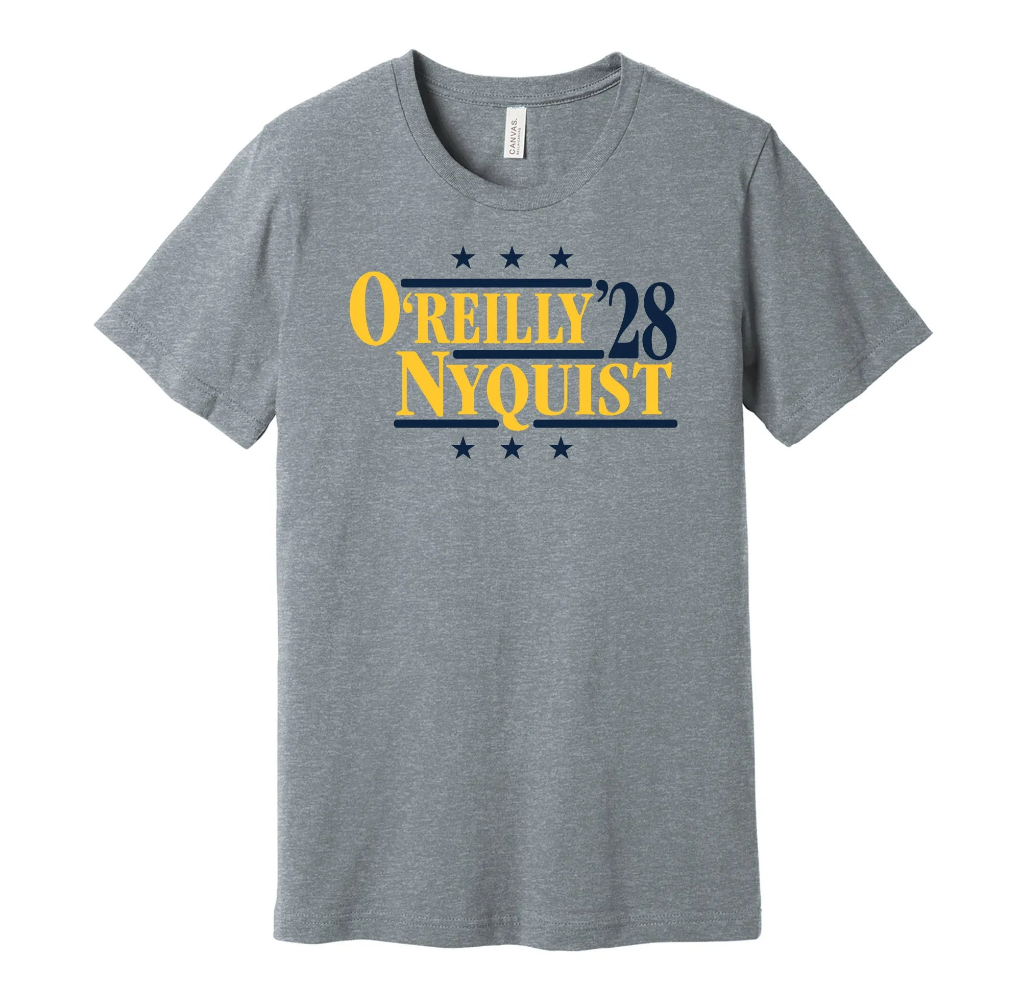 O'Reilly & Nyquist '28 - Nashville Hockey Political Campaign Parody T-Shirt - Hyper Than Hype Shirts