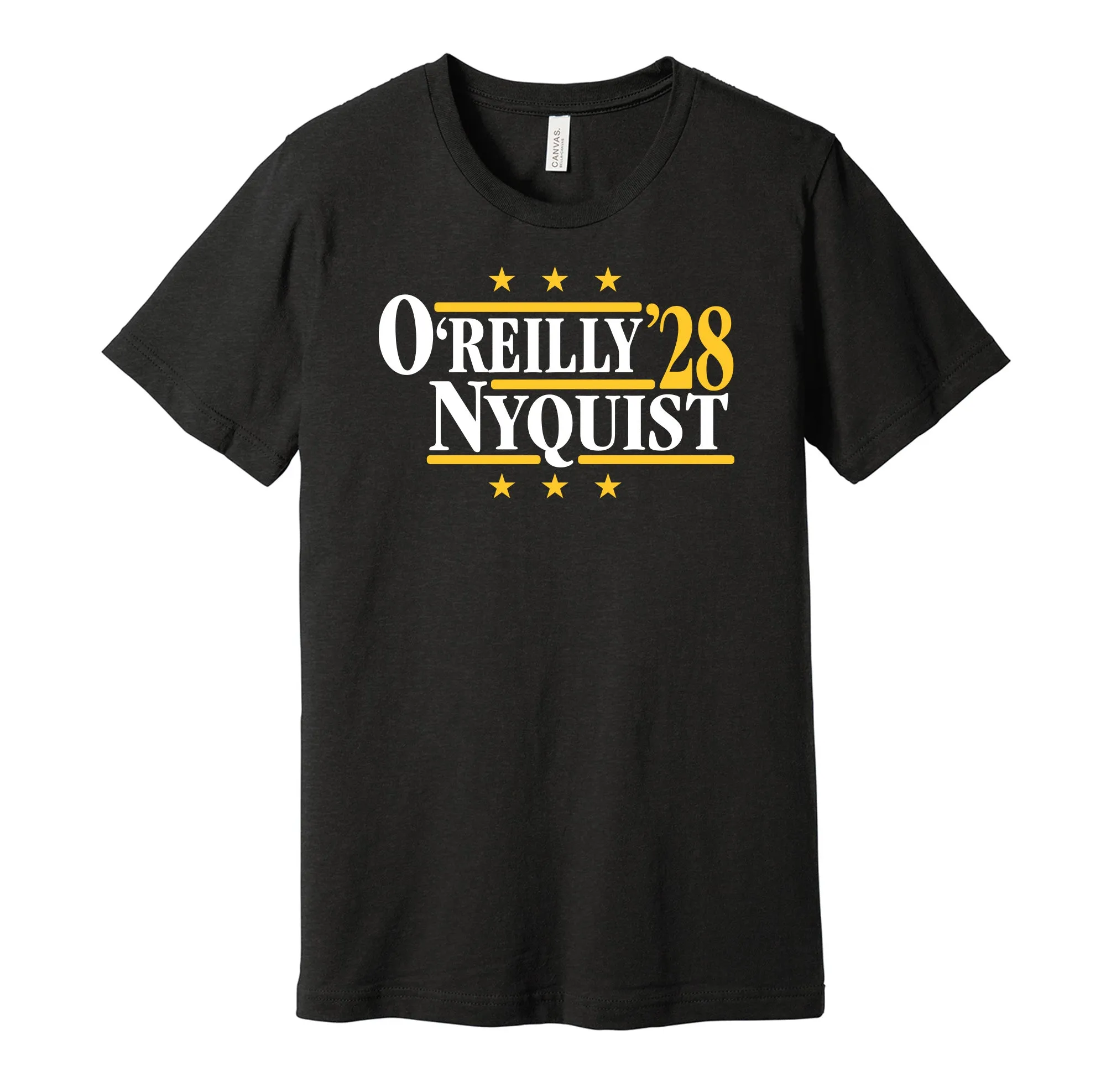 O'Reilly & Nyquist '28 - Nashville Hockey Political Campaign Parody T-Shirt - Hyper Than Hype Shirts