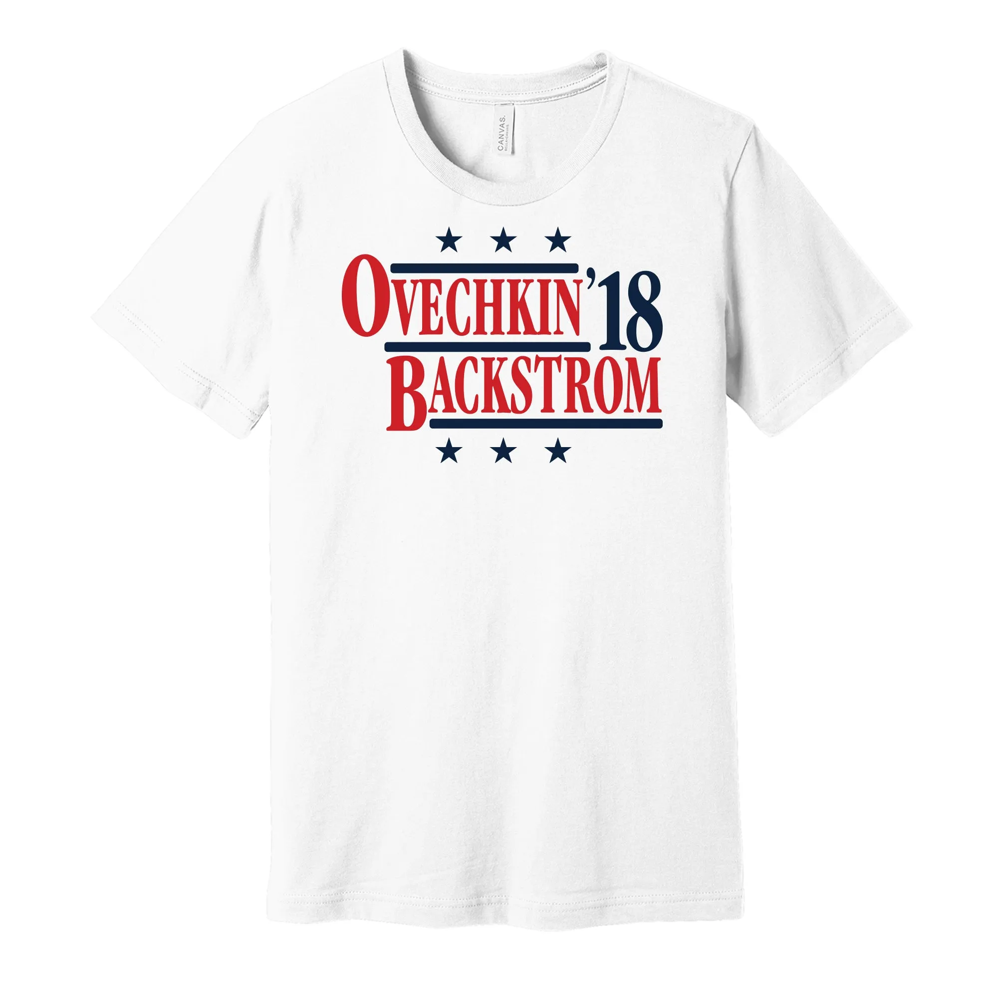 Ovechkin & Backstrom '18 - Washington Hockey Legends Political Campaign Parody T-Shirt - Hyper Than Hype Shirts
