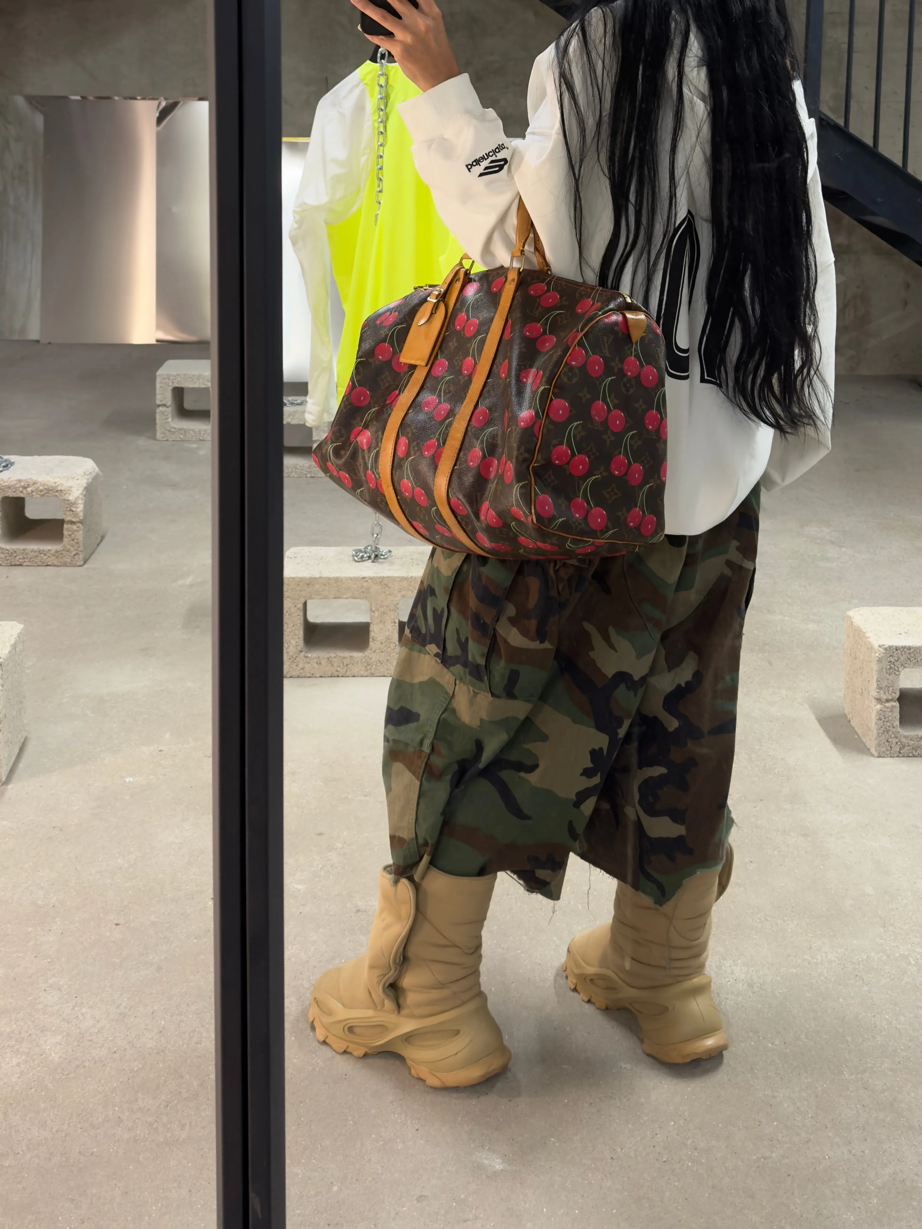 Oversized Camo Cargo Shorts