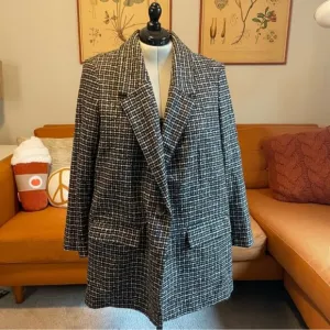 Oversized Single Breasted Blazer | 3X | Black Tweed