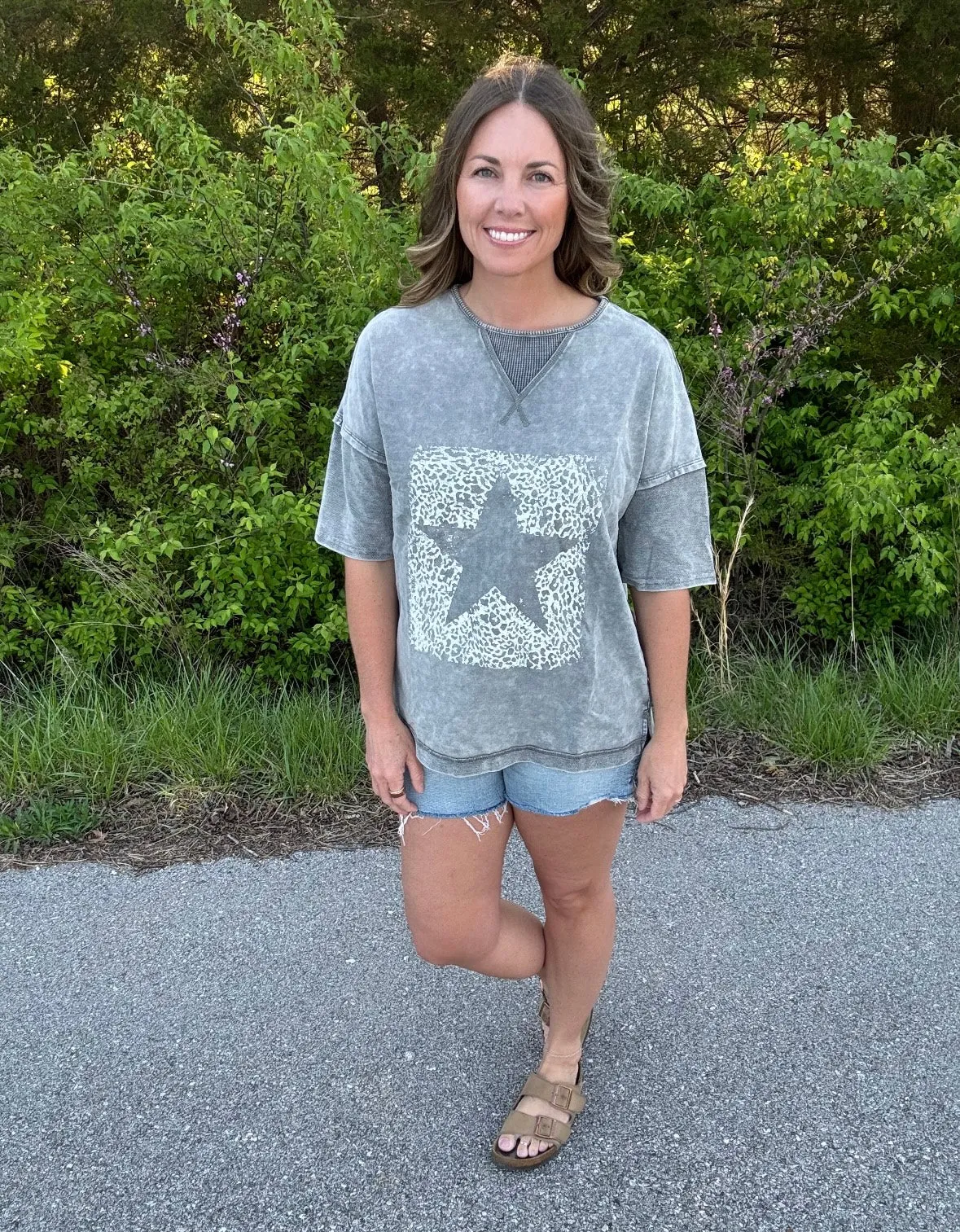Oversized star tee