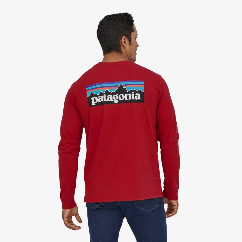 Patagonia - M's L/S P-6 Logo Responsibili-Tee - Sumac Red