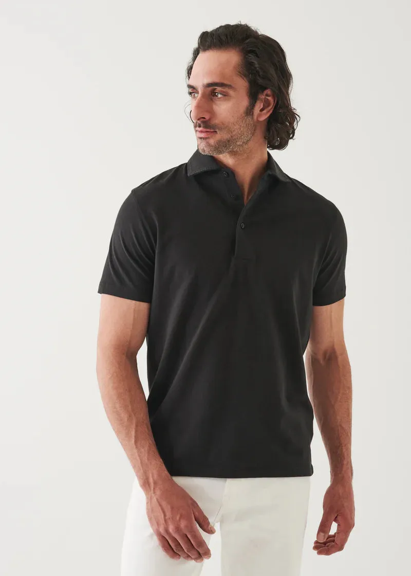 Patrick Assaraf Knit Polo- Black