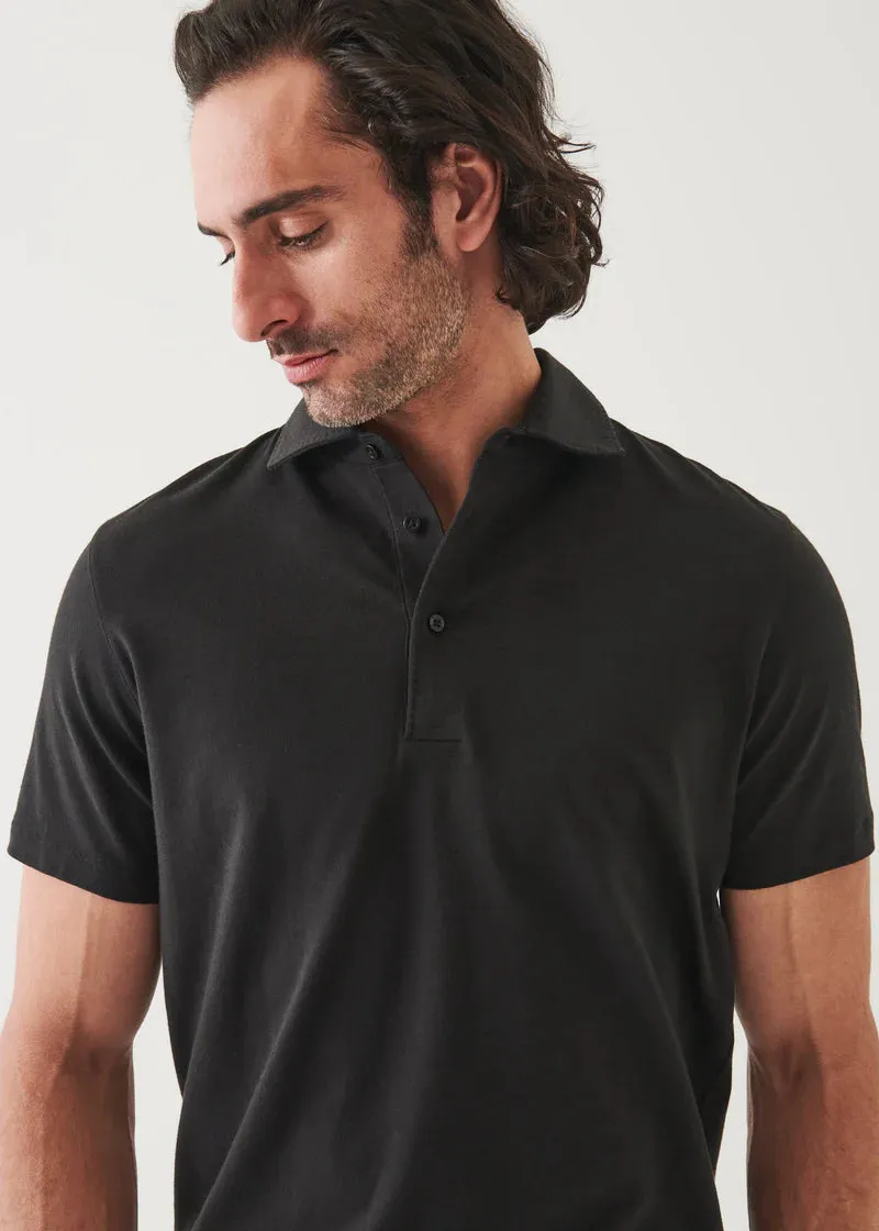 Patrick Assaraf Knit Polo- Black