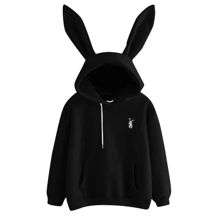 Pera - women's sweatshirt with hood and rabbit ears