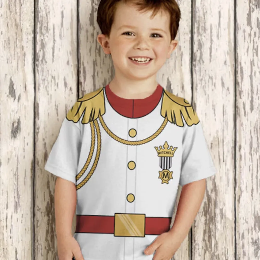 Personalized 3D Shirt For Kids, Boys Medieval Knight Birthday Shirt, Boy's Knight in Shining Armor T-Shirt, Prince Birthday Shirt, Knight Costume