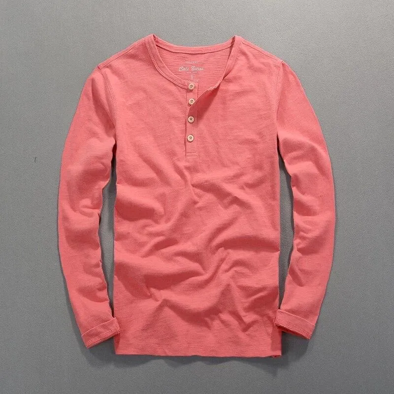 Pink Henley Shirt (Vintage)