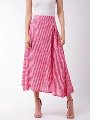 Pink Lahriya Skirt