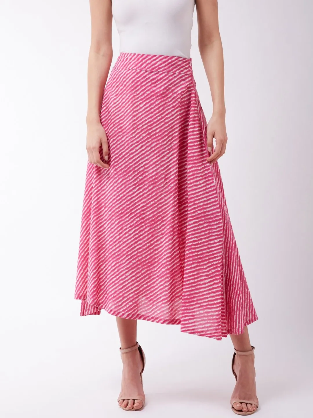 Pink Lahriya Skirt