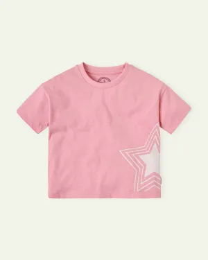 Pink Star Crop T-Shirt