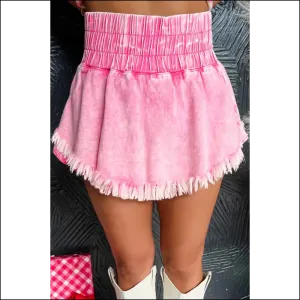 Pink Washed Frayed Denim Shorts: Leg Day  🍑🔥 Needful Things