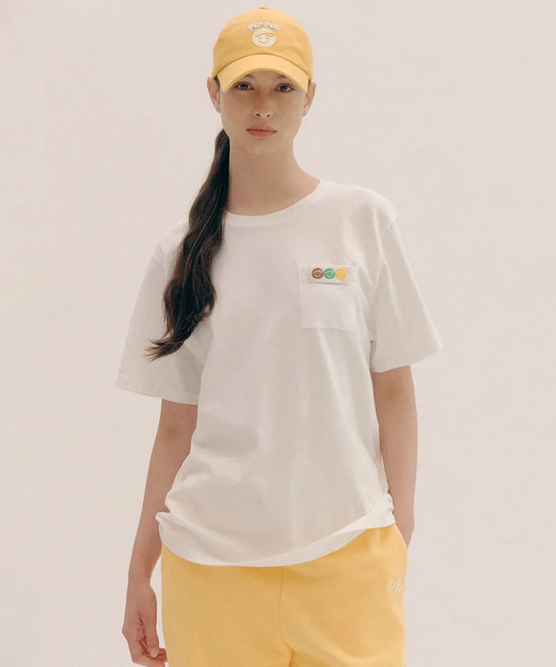 PIV'VEE Triplets Pocket T-shirt - Cloud White