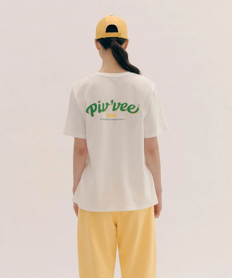 PIV'VEE Triplets Pocket T-shirt - Cloud White