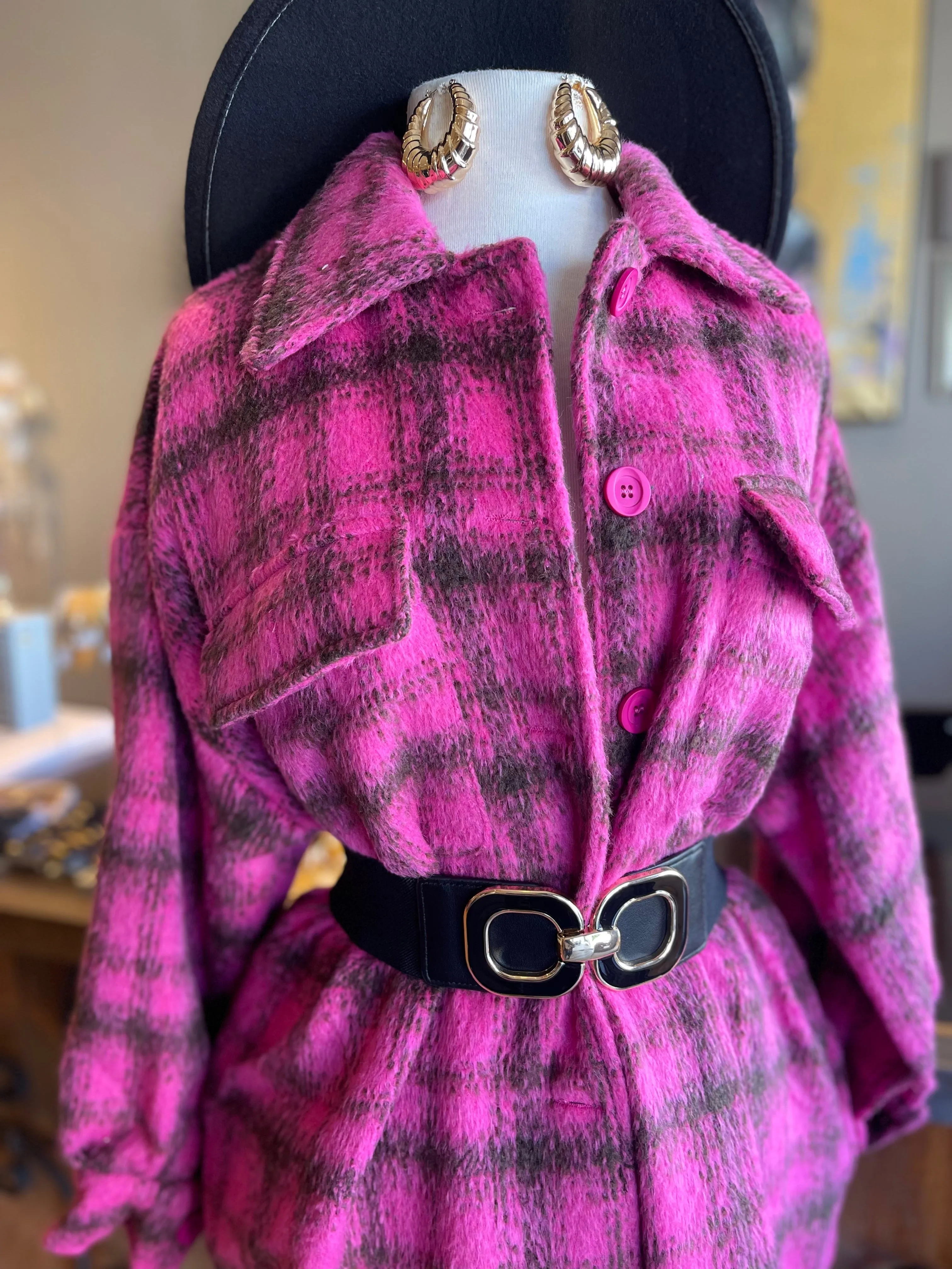 Plaid Button Down Shacket