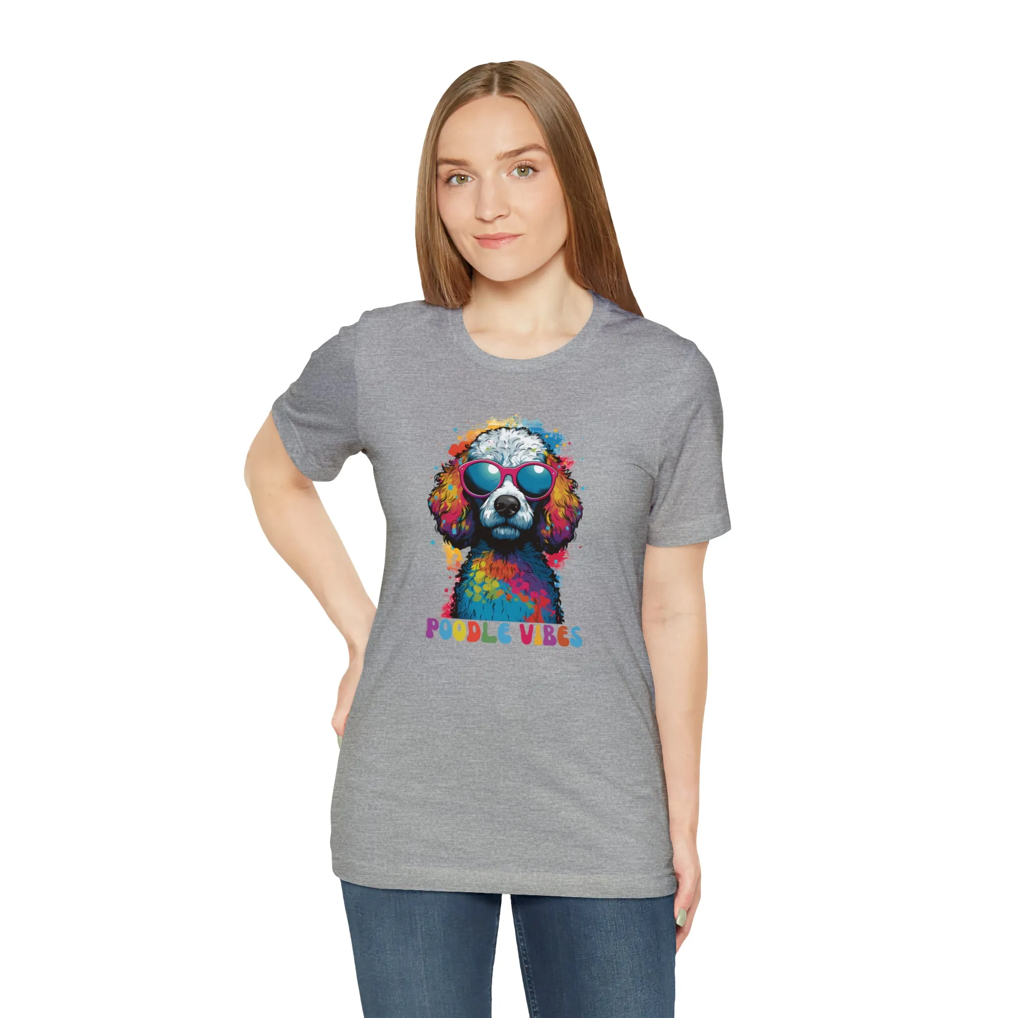 Poodle Vibes Dog T-Shirt | Retro Dog Tee |  Bella Canvas 3001 Unisex | Dog Lover Short Sleeve Tshirt