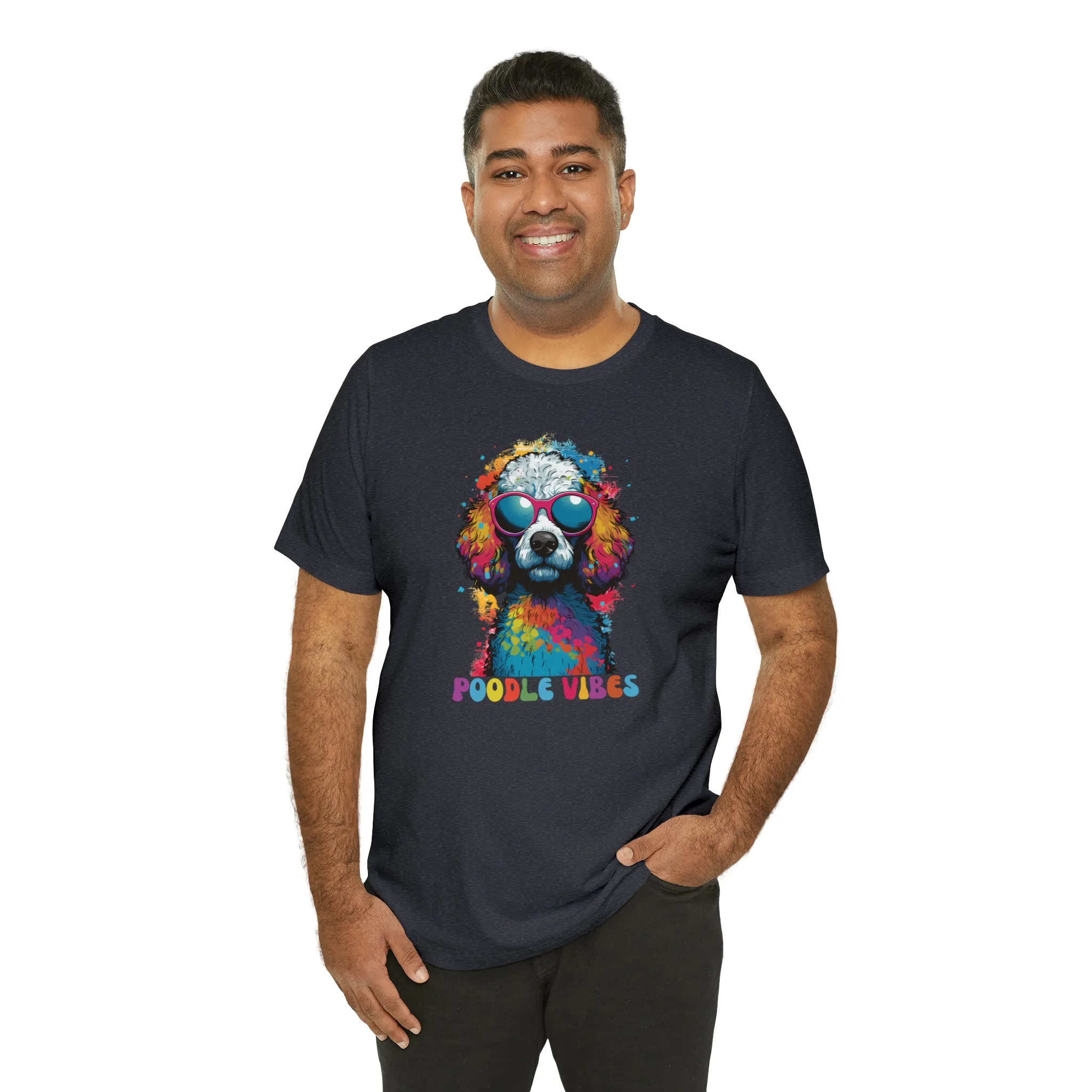 Poodle Vibes Dog T-Shirt | Retro Dog Tee |  Bella Canvas 3001 Unisex | Dog Lover Short Sleeve Tshirt
