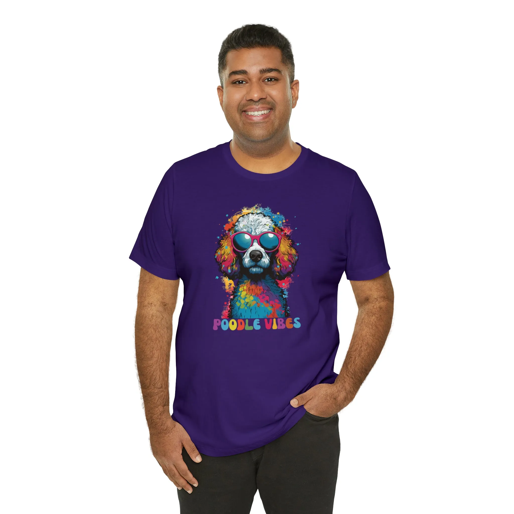 Poodle Vibes Dog T-Shirt | Retro Dog Tee |  Bella Canvas 3001 Unisex | Dog Lover Short Sleeve Tshirt