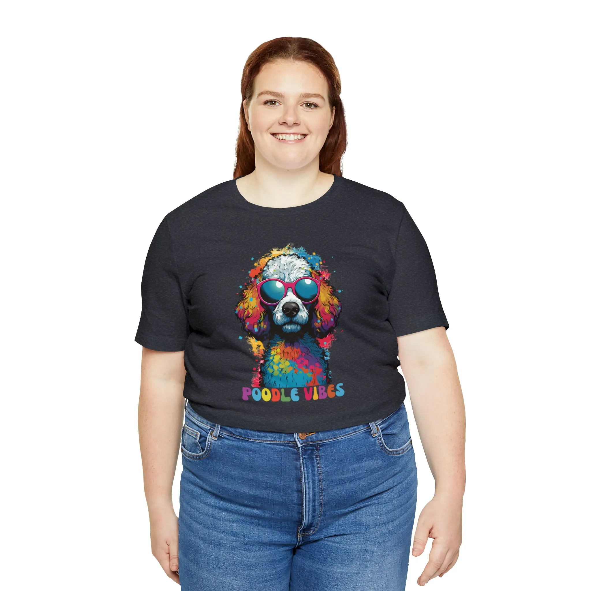 Poodle Vibes Dog T-Shirt | Retro Dog Tee |  Bella Canvas 3001 Unisex | Dog Lover Short Sleeve Tshirt