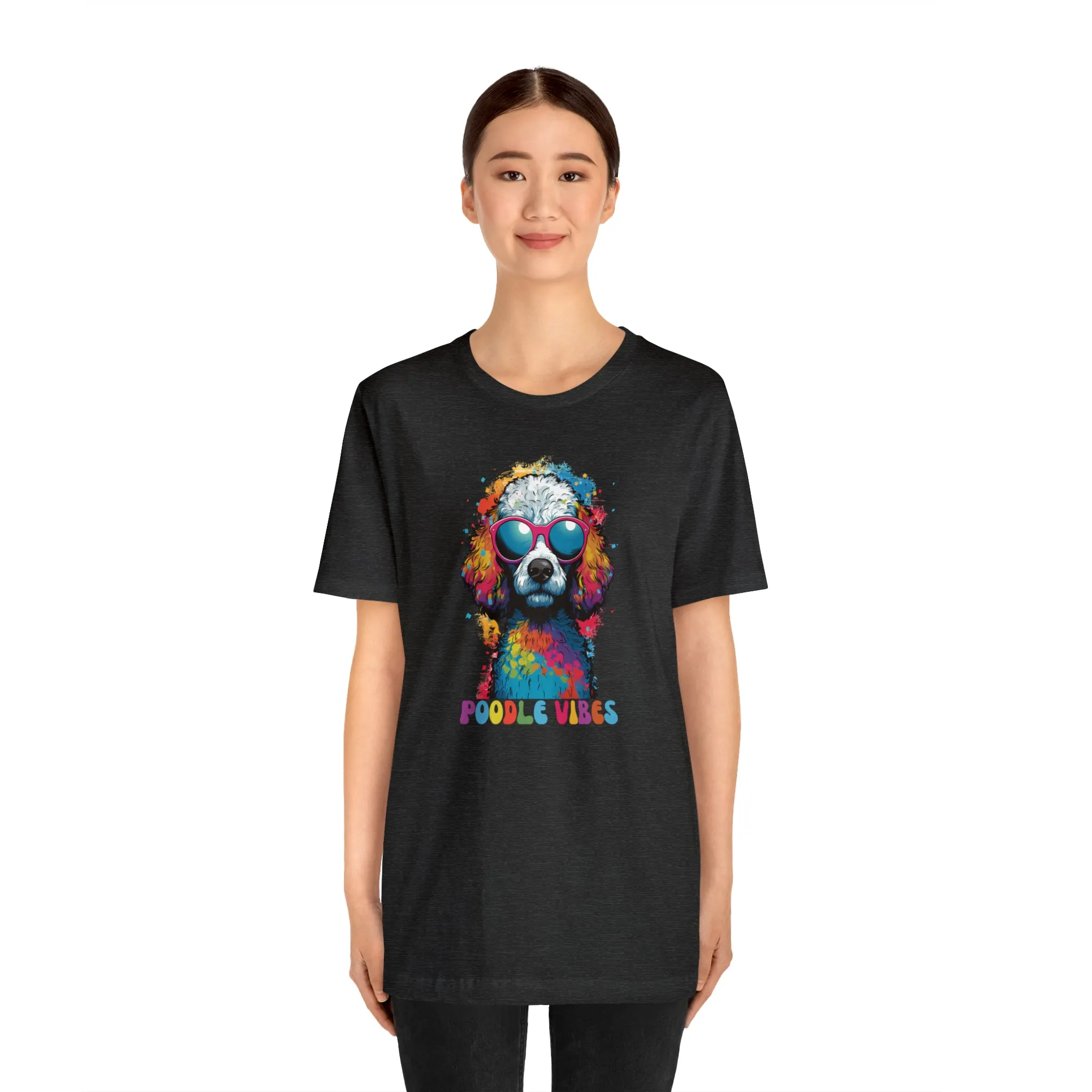 Poodle Vibes Dog T-Shirt | Retro Dog Tee |  Bella Canvas 3001 Unisex | Dog Lover Short Sleeve Tshirt