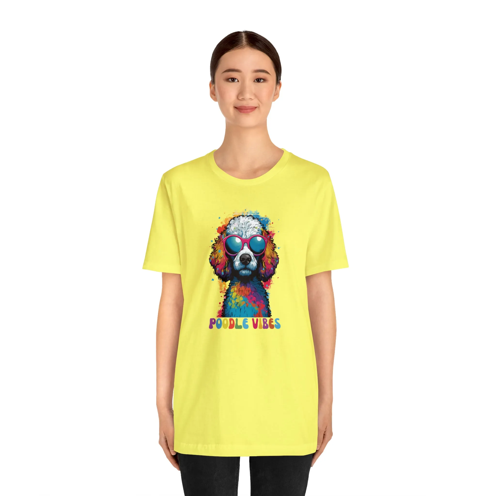 Poodle Vibes Dog T-Shirt | Retro Dog Tee |  Bella Canvas 3001 Unisex | Dog Lover Short Sleeve Tshirt