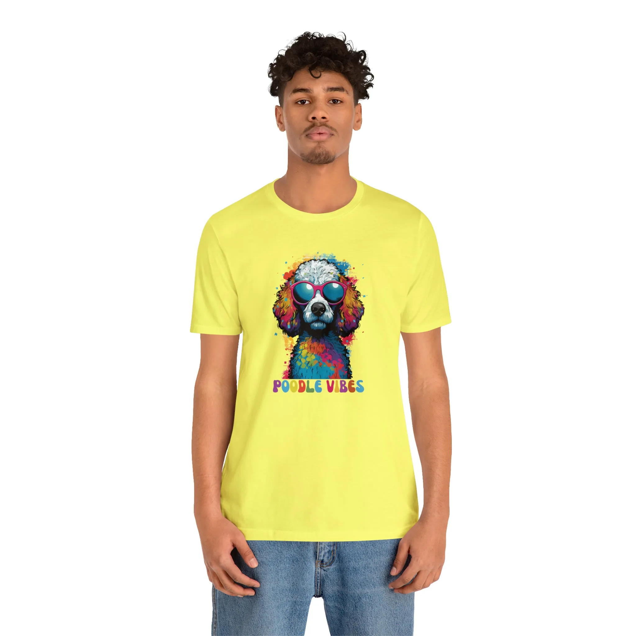 Poodle Vibes Dog T-Shirt | Retro Dog Tee |  Bella Canvas 3001 Unisex | Dog Lover Short Sleeve Tshirt