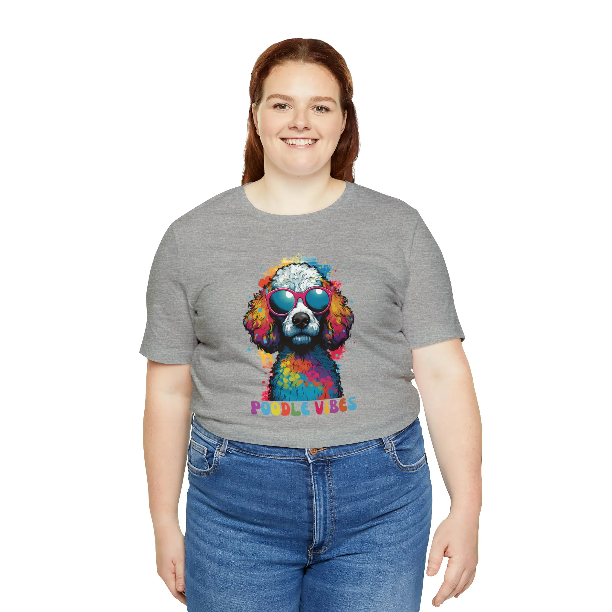 Poodle Vibes Dog T-Shirt | Retro Dog Tee |  Bella Canvas 3001 Unisex | Dog Lover Short Sleeve Tshirt