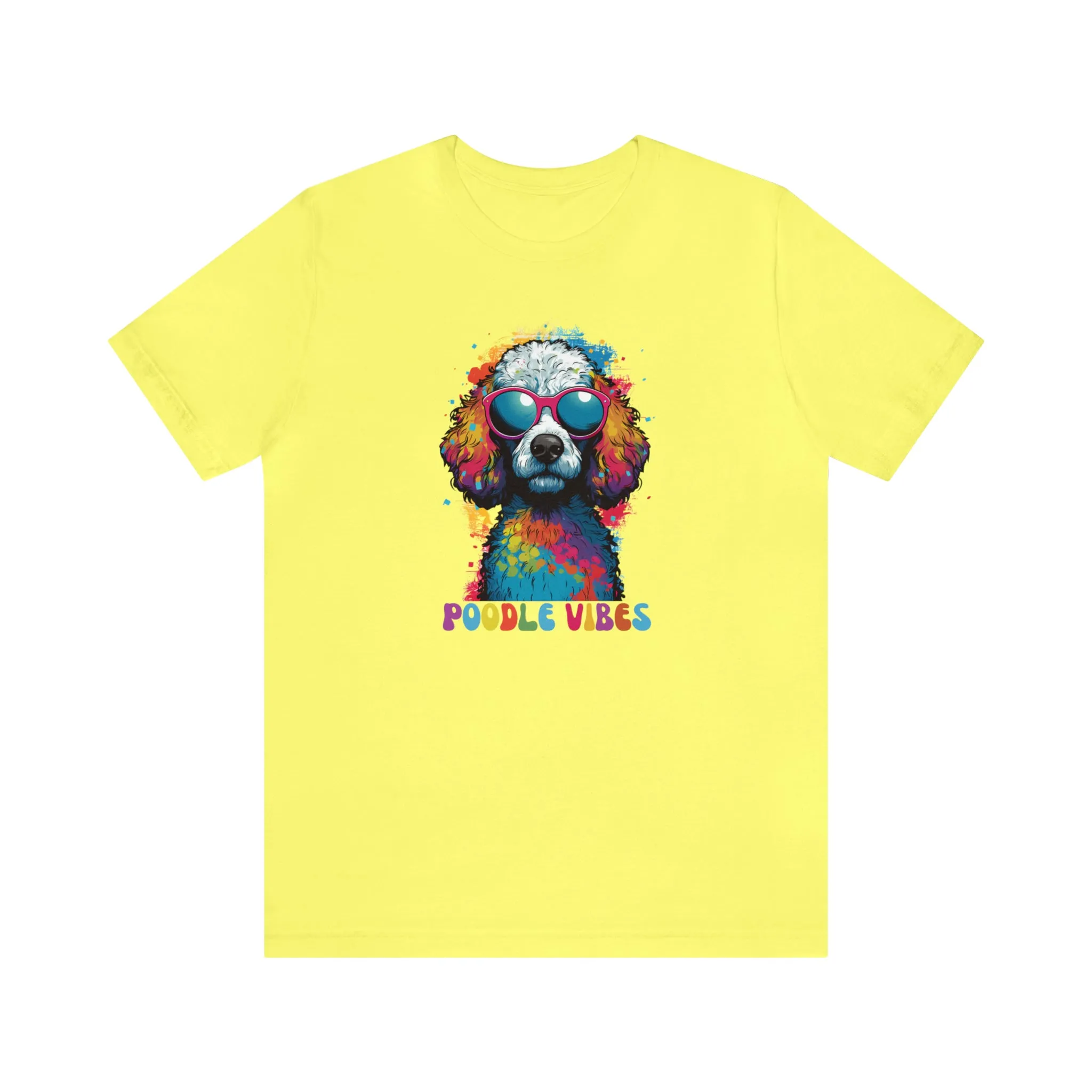 Poodle Vibes Dog T-Shirt | Retro Dog Tee |  Bella Canvas 3001 Unisex | Dog Lover Short Sleeve Tshirt