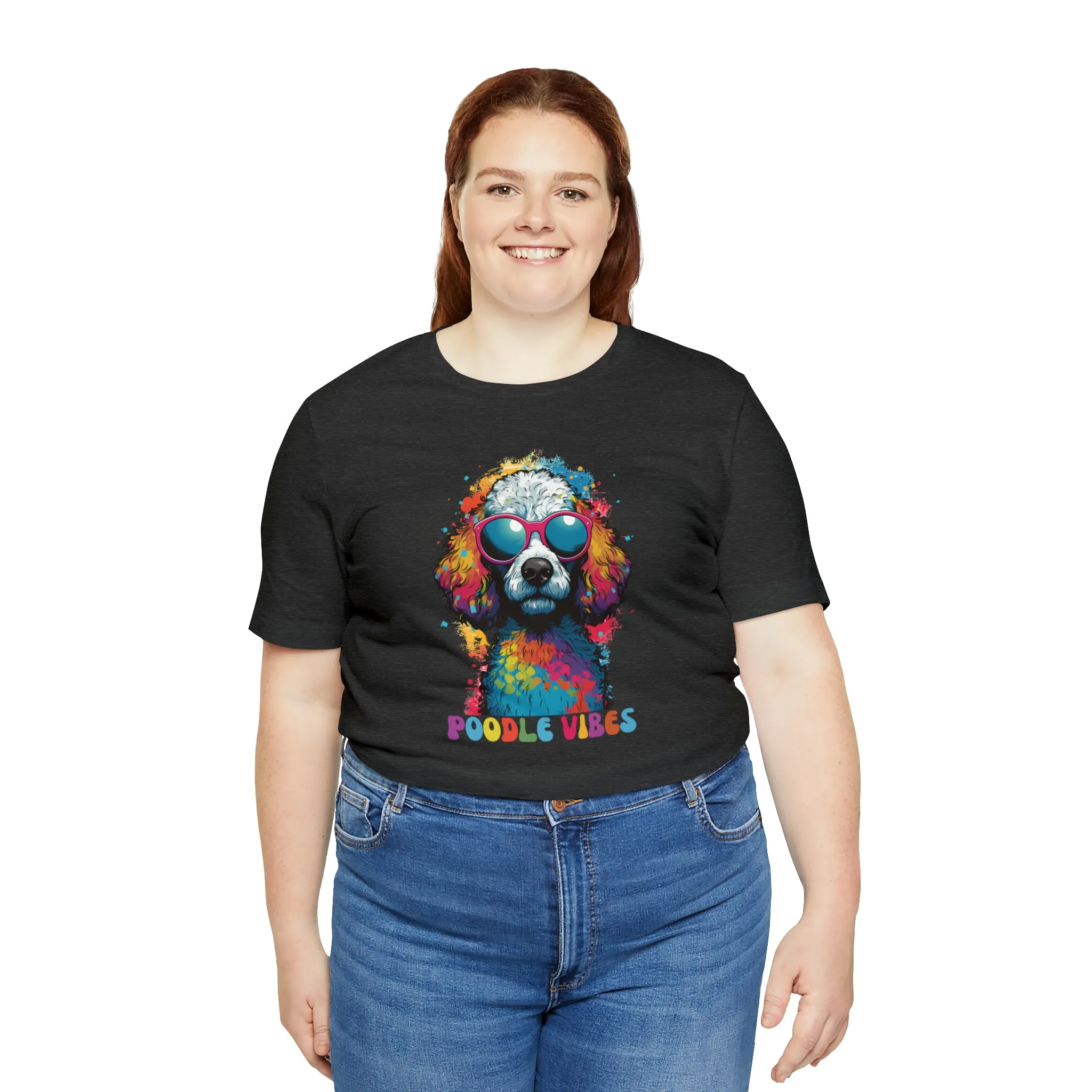 Poodle Vibes Dog T-Shirt | Retro Dog Tee |  Bella Canvas 3001 Unisex | Dog Lover Short Sleeve Tshirt