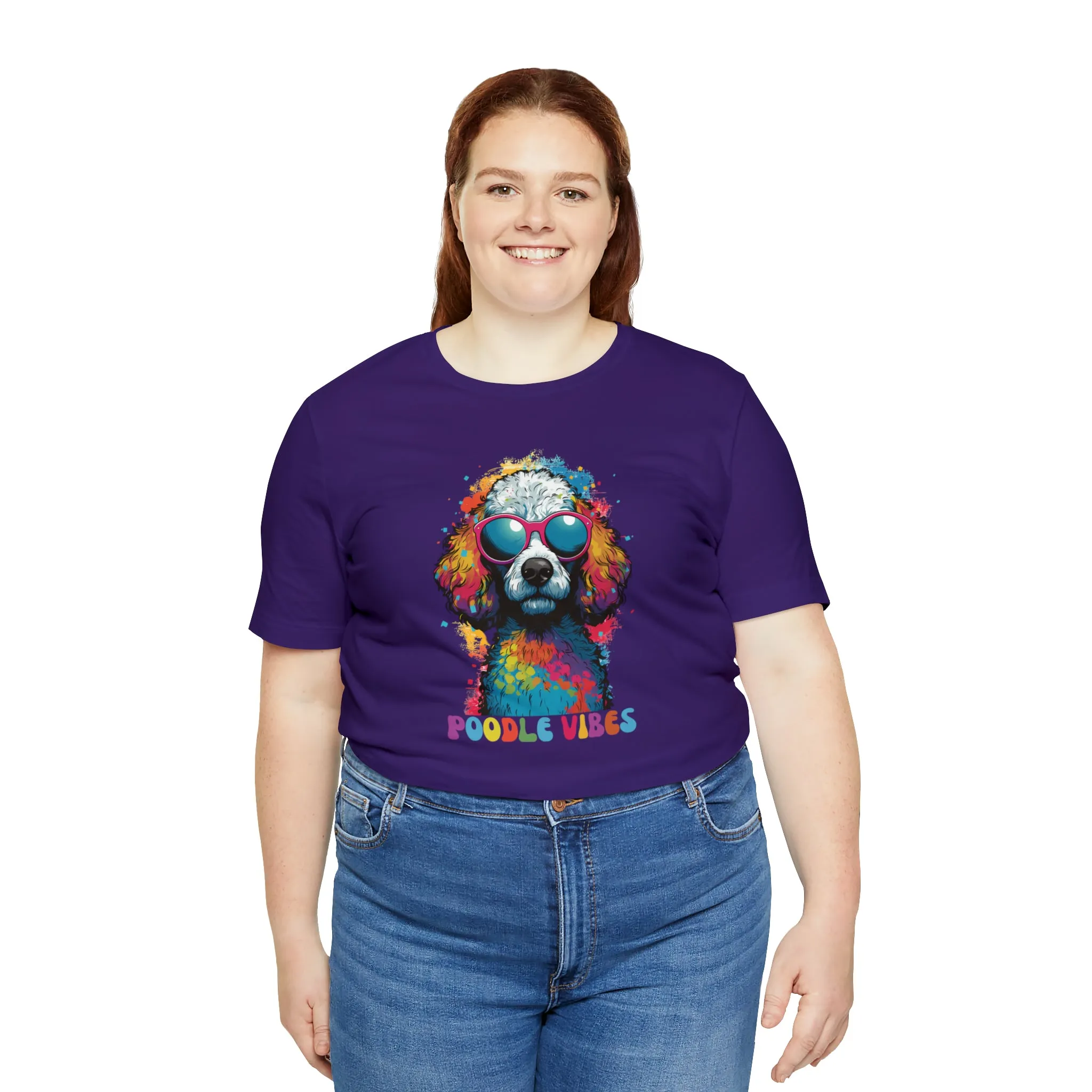 Poodle Vibes Dog T-Shirt | Retro Dog Tee |  Bella Canvas 3001 Unisex | Dog Lover Short Sleeve Tshirt
