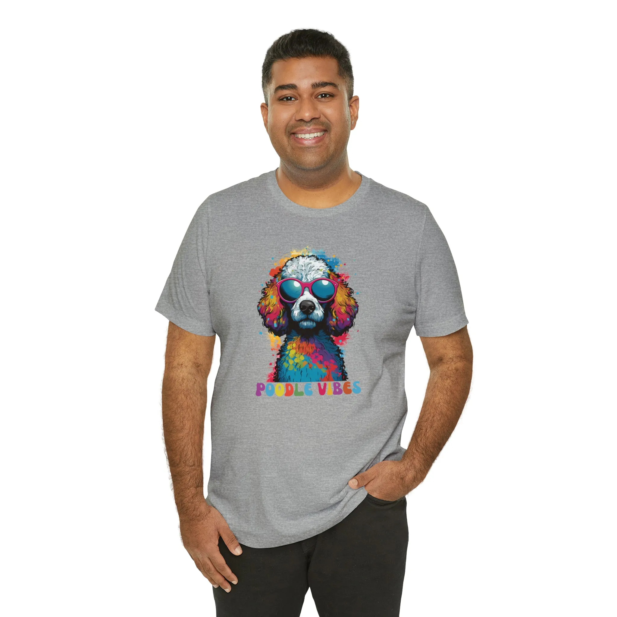Poodle Vibes Dog T-Shirt | Retro Dog Tee |  Bella Canvas 3001 Unisex | Dog Lover Short Sleeve Tshirt