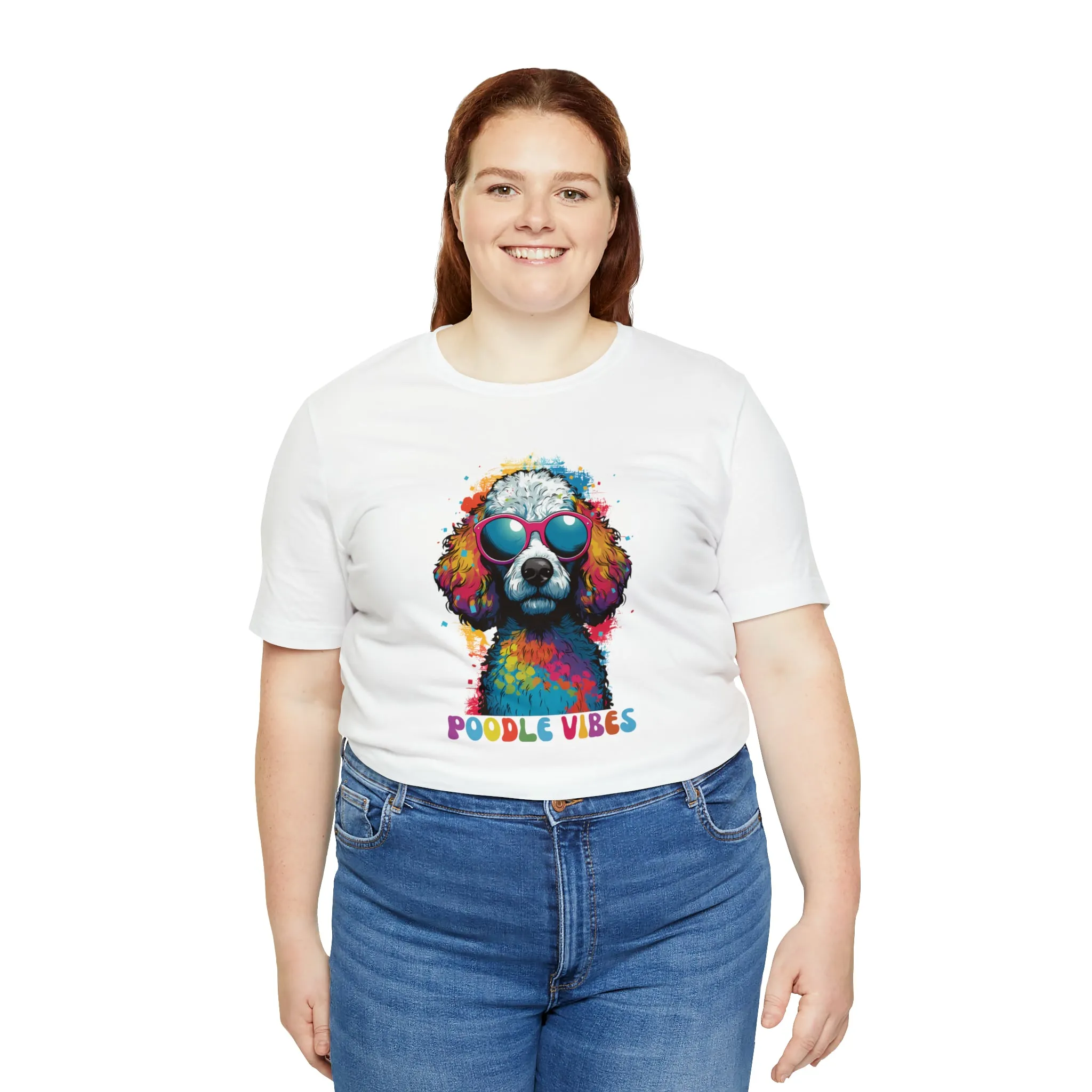 Poodle Vibes Dog T-Shirt | Retro Dog Tee |  Bella Canvas 3001 Unisex | Dog Lover Short Sleeve Tshirt