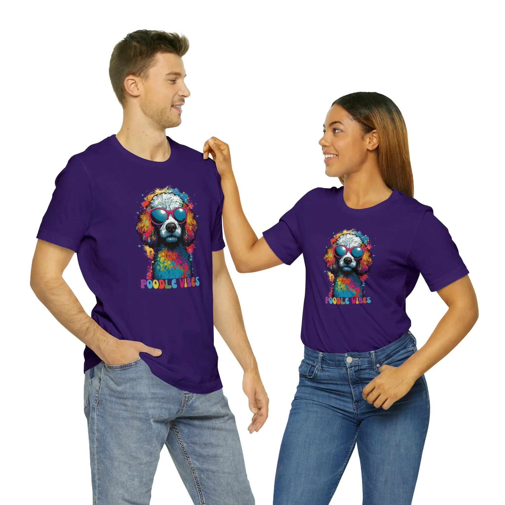 Poodle Vibes Dog T-Shirt | Retro Dog Tee |  Bella Canvas 3001 Unisex | Dog Lover Short Sleeve Tshirt