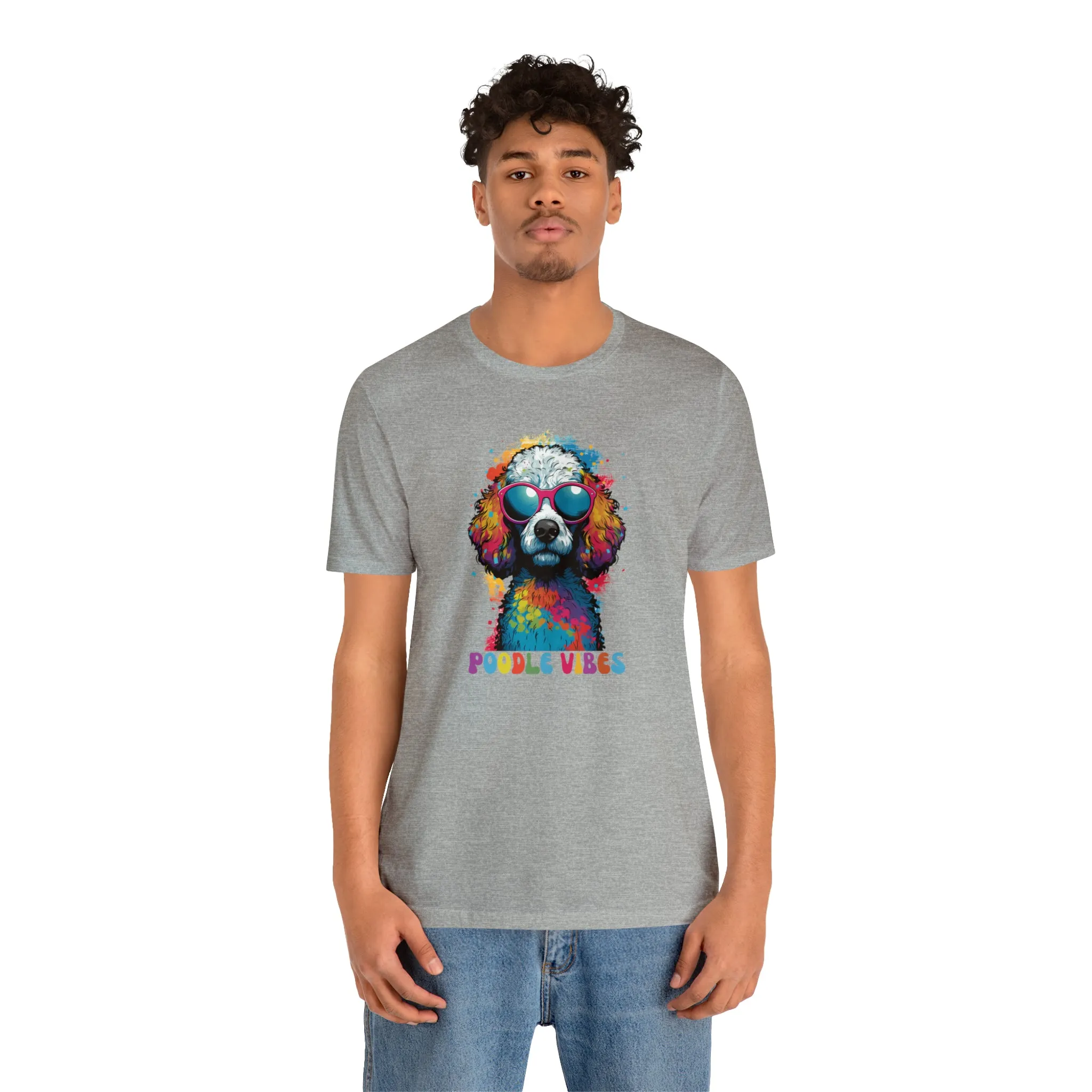 Poodle Vibes Dog T-Shirt | Retro Dog Tee |  Bella Canvas 3001 Unisex | Dog Lover Short Sleeve Tshirt