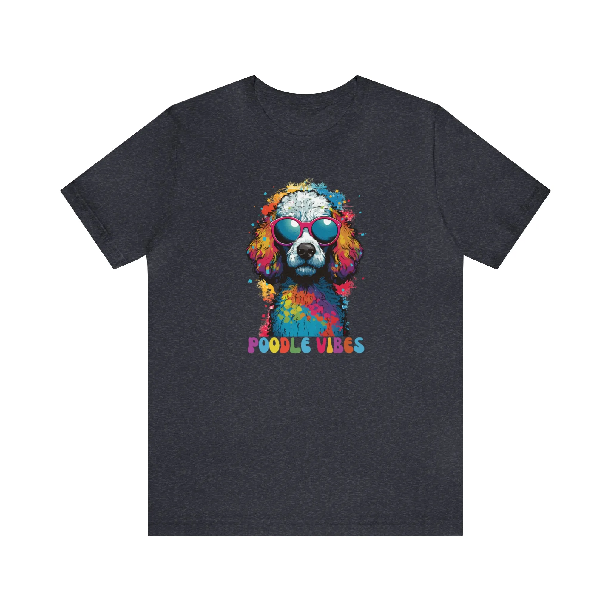 Poodle Vibes Dog T-Shirt | Retro Dog Tee |  Bella Canvas 3001 Unisex | Dog Lover Short Sleeve Tshirt
