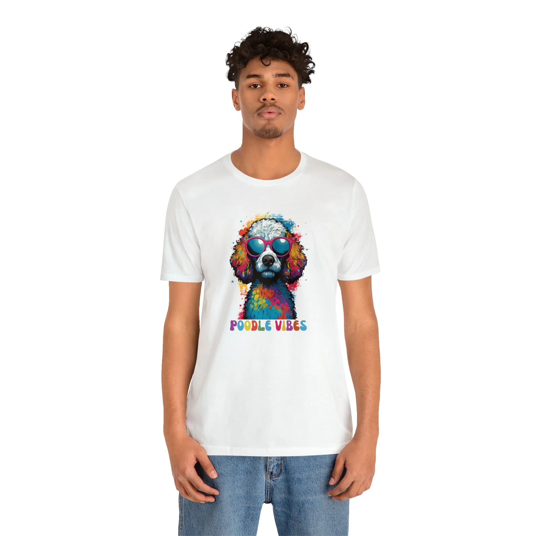 Poodle Vibes Dog T-Shirt | Retro Dog Tee |  Bella Canvas 3001 Unisex | Dog Lover Short Sleeve Tshirt