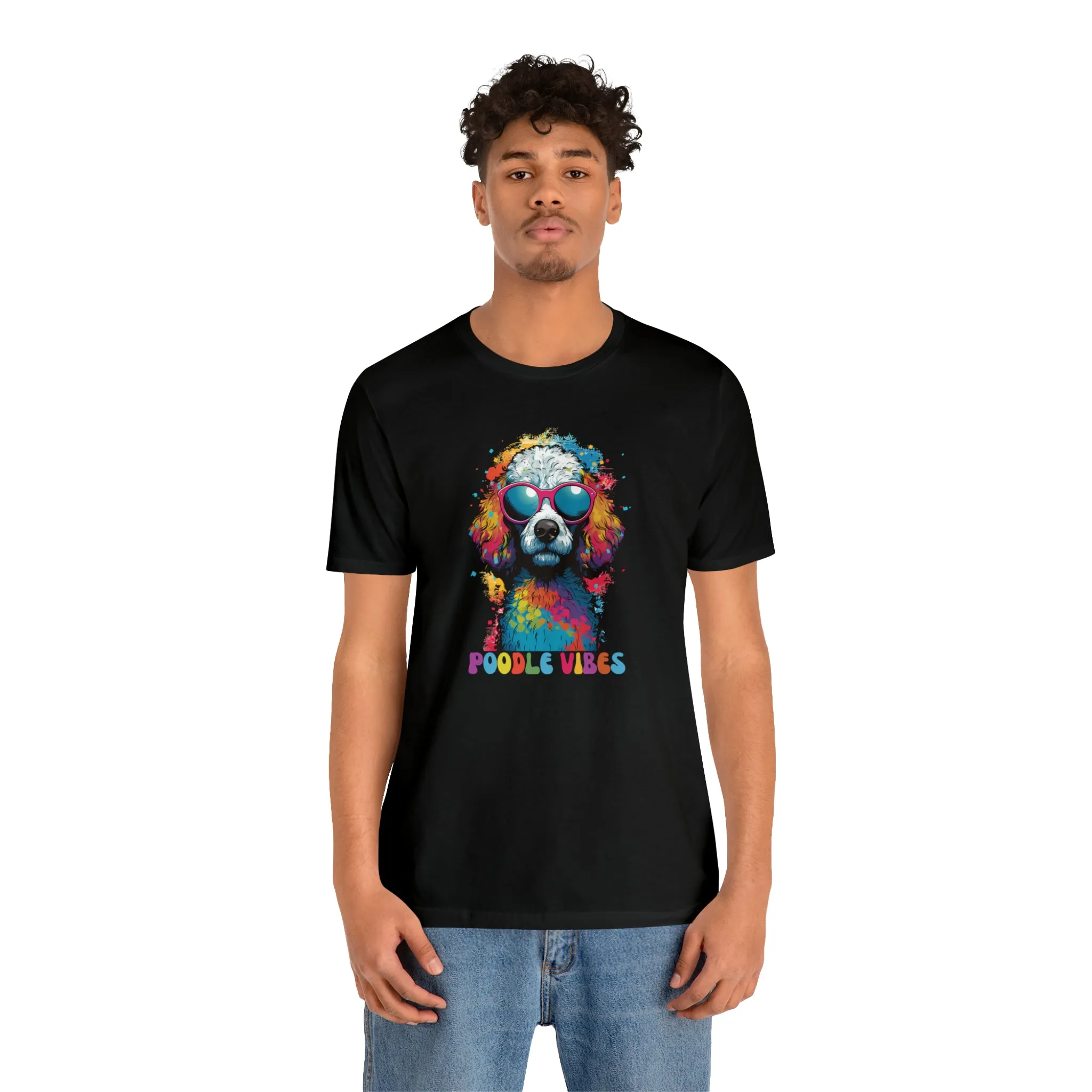 Poodle Vibes Dog T-Shirt | Retro Dog Tee |  Bella Canvas 3001 Unisex | Dog Lover Short Sleeve Tshirt