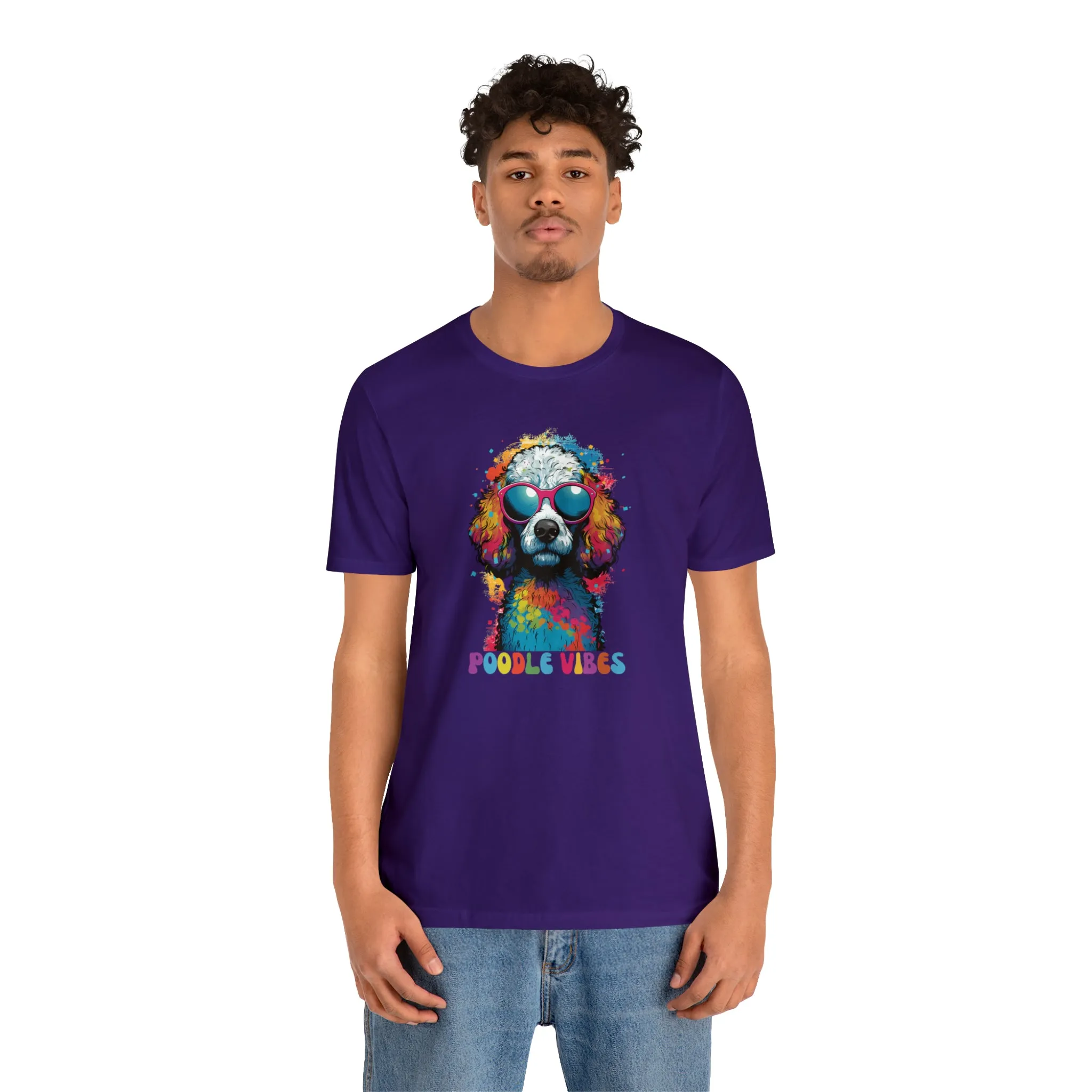 Poodle Vibes Dog T-Shirt | Retro Dog Tee |  Bella Canvas 3001 Unisex | Dog Lover Short Sleeve Tshirt